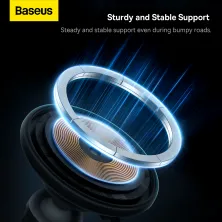 Бездротовий автомобільний зарядний пристрій Baseus CW01 Magnetic Wireless Charging Car Mount Claw з функцією MagSafe і технологією Qi 15W Чорний