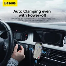 Беспроводное автомобильное зарядное устройство Baseus LightChaser Wireless Charging Electric Car Mount с технологией Qi 15W Черный