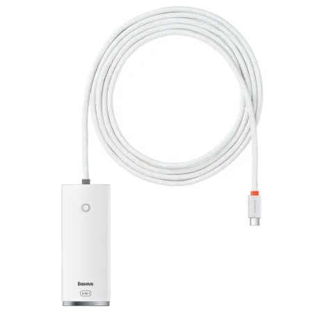 USB-хаб Baseus 4in1 Lite Series 4-Port Type-C HUB Adapter Type-C to USB3.0*4 кабель 2м Білий