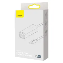 USB Перехідник Baseus Lite Series Ethernet 1000 Mbps Type-C to RJ45 Сірий