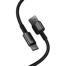 Кабель Baseus Tungsten Gold Fast Charging Data Cable USB to Type-C 100W 20V 5A 1m Черный