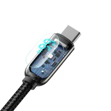 Кабель Baseus Display Series Fast Charging Data Cable USB to Type-C 66W 11V 6A 2m Чорний
