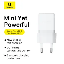 Сетевое зарядное устройство Baseus Palm Fast Charger 1C PD3.0 30W Type-C 3A Белый