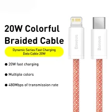 Кабель Baseus Dynamic Series Fast Charging Data Cable Type-C to Lightning PD 20W 1m Помаранчевий