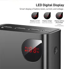 УМБ Baseus Adaman 40000mAh 22.5W з технологією QC3.0 + PD3.0 3USB+Type-C + Кабель USB to Micro Чорний