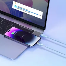 Кабель Baseus Explorer Series with Smart Temperature Control Fast Charging Data Cable Type-C to Lightning PD 20W 1m Блакитний