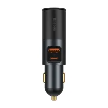 Автомобильное зарядное устройство Baseus Share Together Fast Charge Car Charger 120W USB+Type-C + 1 Прикуриватель Серый