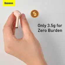 Беспроводные Bluetooth наушники Baseus Encok TWS W06 с функцией беспроводной зарядки Qi Розовый
