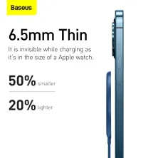 Бездротовий зарядний пристрій Baseus Simple Mini Magnetic з функцією MagSafe і Qi 15W Синій