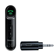 Bluetooth AUX аудиоадаптер Baseus AUX MP3 WAV авто адаптер ресивер магнитолы Черный