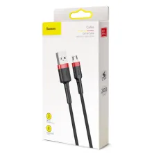 Кабель Baseus Cafule Cable USB to Micro USB 2A 3m Чорно-Червоний