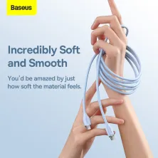 Кабель Baseus Jelly Liquid Silica Gel Fast Charging Data Cable Type-C to Type-C 100W 20V 5A 2m Синий