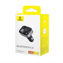 FM-трансмиттер Baseus S-09 Pro T-Typed FM Launcher MP3 Car Charger 2USB+Type-C 3.4A Черный