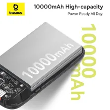 УМБ Baseus Qpow2 Dual-Cable 10000mAh 30W з технологією QC3.0+PD3.0 и 2*Type-C 30W кабелем Чорний