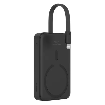 УМБ Baseus Magnetic Mini Wireless Fast Charge 10000mAh 20W 2.4A QC3.0+PD3.0 з функцією MagSafe та Qi 15W і iP 20W кабелем Чорний