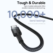 Кабель Baseus Cafule Flash Charging Data Line Cable Type-C to Type-C PD 2.0 QC 3.0 100W 20V 5A 1m Набор 2 шт Черный