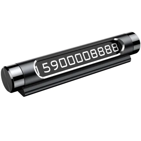 Автовизитка парковочная карта Baseus All Metal Temporary Parking Number Plate версия для двух номеров Черный