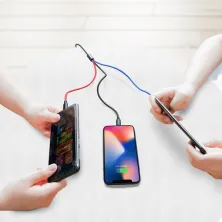 Кабель Baseus Three Primary Colors 3-in-1 Fast Charging Data Cable USB to Lightning+Type-C+MicroUSB 3.5А 1.2m Чорний