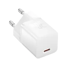 Сетевое зарядное устройство Baseus GaN5 Mini Fast Charger 1C PD3.0 30W Type-C 3A + кабель Baseus Type-C to Type-C 100W 20V/5A 1м Белый