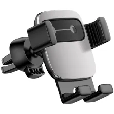 Автодержатель для телефона Baseus Cube Gravity Vehicle в воздуховод Серебристый