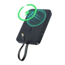УМБ Baseus EnerFill FM11 Qi Magnetic 10000mAh 30W с функцией MagSafe и Qi 15W и встроенным кабелем Type-C 30W Черный