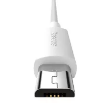 Кабель Baseus Simple Wisdom Series Fast Charging Data Cable USB to Micro USB 2.1A 1.5m Набор 2 шт Белый