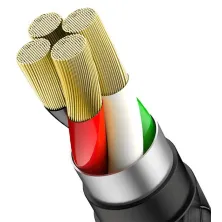 Кабель Baseus Green U-Shaped Lamp Mobile Game Cable USB to Lightning 2.4A 1m Чорний