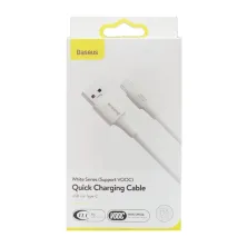 Кабель Baseus White Series Support VOOC Quick Charging Cable USB to Type-C 100W 20V 5A 1m Белый