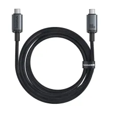 Кабель Baseus Crystal Shine USB3.2 Full Featured Fast Charging Data Cable Type-C to Type-C 100W 4K@60Hz 20Gbps 1.5m Чорний
