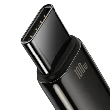 Кабель Baseus Tungsten Gold Fast Charging Data Cable USB to Type-C 100W 20V 5A 1m Черный