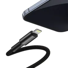 Кабель Baseus High Density Braided Fast Charging Data Cable Type-C to Lightning PD 20W 1m Черный