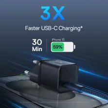Сетевое зарядное устройство Baseus GaN5S Fast Charger 1C PD3.0 30W Type-C 3A Черный
