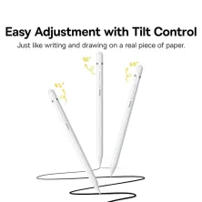 Стілус для iPad Baseus Writing 2 Series Plug-Type iP Active Wireless Version з LED індикаторами 10.5 годин Білий