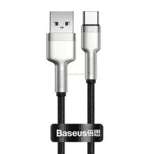 Кабель Baseus Cafule Metal Data Cable USB to Type-C 66W 11V 6A 0.25m Черный