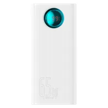 УМБ Baseus Amblight 26800mAh 65W 6A з технологією QC3.0+PD3.0 4USB+Type-C+ кабель Type-C to Type-C 100W 20V/5A 1м Білий