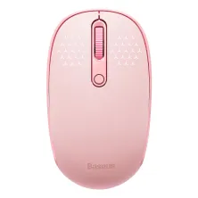 Беспроводная мышка Baseus F01B Tri-Mode Wireless Mouse 2.4G/BT1+BT2 800-1200-1600dpi Розовый