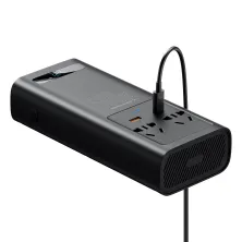Автомобильный инвертор Baseus Super Si Inverter 500W (220V CN/EU) 2Розетки+USB+Type-C 3A с технологией QC3.0+PD3.0 Черный