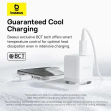 Сетевое зарядное устройство Baseus Palm Fast Charger 1C PD3.0 30W Type-C 3A  + Кабель Type-C to Type-C 60W 20V/3A 1м Белый