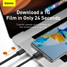 Кабель Baseus Superior Series Fast Charging Data Cable Type-C to Type-C 100W 20V 5A 1m Чорний