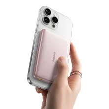 УМБ Baseus PicoGo AM41 Ultra-Slim Qi2 Magnetic 10000mAh 27W QC3.0+PD3.0 с функцией MagSafe и Qi2 15W Розовый