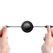 Кабель Baseus Bright Mirror Retractable 3-in-1 Fast Charging Data Cable USB to Lightning+Type-C+MicroUSB 66W 1.2m Черный