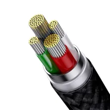 Кабель Baseus StarSpeed 3-in-1 Fast Charging Data Cable USB to Lightning+Type-C+MicroUSB 3.5А 0.6m Чорний