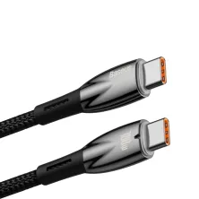 Кабель Baseus Glimmer Series Fast Charging Data Cable Type-C to Type-C 100W 20V 5A 2m Чорний