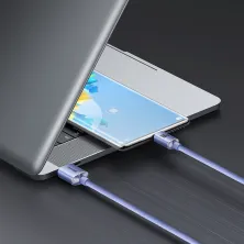 Кабель Baseus Crystal Shine Series Fast Charging Data Cable USB to Type-C 100W 20V 5A 2m Фіолетовий