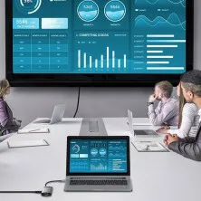 USB-хаб Baseus 8in1 Metal Gleam 8-Port Type-C HUB Adapter Type-C to USB3.0*3, Type-C(PD)*1, 4KHDMI, RJ45, TF, SD Серый