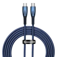 Кабель Baseus Glimmer Series Fast Charging Data Cable Type-C to Type-C 100W 20V 5A 2m Синий