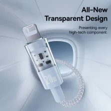 Кабель Baseus Gem Series Fast Charging Data Cable Type-C to Lightning PD 20W 1m Блакитний