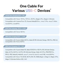 Кабель Baseus Discolor Series Fast Charging Data Cable USB to Type-C 100W 20V 5A 1m Жовтий