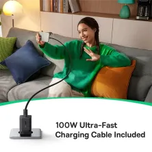 Сетевое зарядное устройство Baseus GaN5 Mini Fast Charger 1C PD3.0 25W Type-C 3A + кабель Baseus Type-C to Type-C 100W 20V/5A 1м Черный