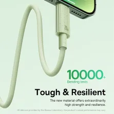 Кабель Baseus Habitat Series Fast Charging Data Cable Type-C to Lightning PD 20W 2m Салатовий